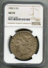 1902 S Morgan Silver Dollar NGC AU 55 picture