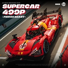 MOC 1:8 Technic Hypercar Racing Car 499P Building Blocks LMH Winner Le Mans Gift picture