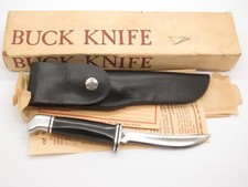 Vintage 1967-72 Buck 118 Personal Two 2 Liner Fixed Blade Hunting Knife & Box picture
