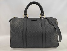 Gucci Boston Bag w/ Bandouliere Strap Black Microguccissima Leather picture