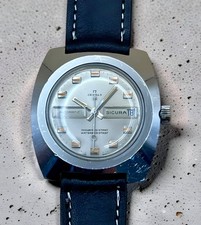 Vintage Sicura Automatic 17 Jewels Swiss Made Silver Dial Date Serviced picture