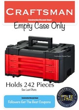 CRAFTSMAN 3 DRAWER TOOL CASE 242 PC VERSASTACK EMPTY **TOOLS NOT INCLUDED** picture