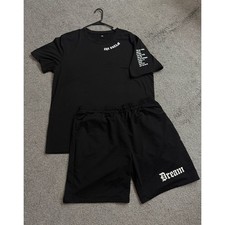 Mens Black The Dream Graphic T-Shirt and Shorts 2 Piece Set XXL Bundle picture