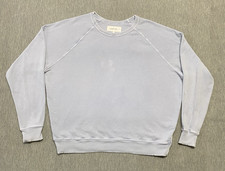 THE GREAT Crewneck Sweatshirt Size 1 Light Blue Crewneck Distressed Long Sleeve picture