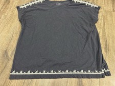 J. Jill Pure Jill PJ O.G.C. Embroidered Dolman Tunic Top Womens Large Gray picture