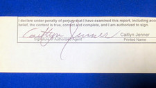 Caitlyn Bruce Jenner Original Hard Signed Legal Document Cut Autograph 9/11/23 picture