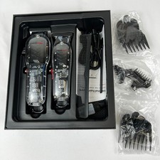 Hiena Pro Professional Cordless Hair Clipper and Trimmer Set Transparent Black picture