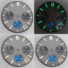 29.5mm Watch Dial Three-Hand Green Luminous Watch Dial For VK63 Quartz Movement picture