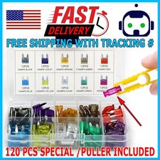 120pcs Mini Blade Fuse Assortment Auto Car Motorcycle SUV Fuses Kit APM ATM UTV picture