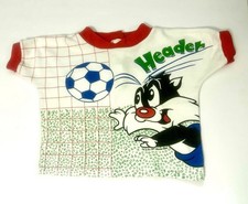 Authentic Vintage Looney Tunes Toddler 2T Baby Sylvester Soccer T Shirt 1997 WB picture