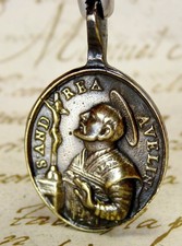 Antique 18th Century St Avellino St Cajetan Job-Seekers & Premature Death Medal picture