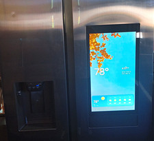 Samsung Family Hub Side-by-Side Stainless Fridge w/Water Dispenser, Display picture