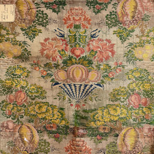 19th Century Rare Antique French Silk Brocade Fabric Panel picture