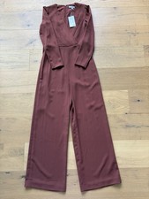 NWT Women’s Antonio Melani Miranda jumpsuit Maroon Wide Leg Size 4 picture