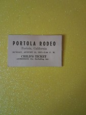  Vintage Ephemera Portola t icket stub, 1937, childs ticket, Portola CA picture