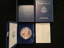 1995-P Proof $1 American Silver Eagle with OGP, BOX & COA~ L👀K SHIPS FREE picture