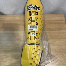 Fairtex SP5 Yellow Shin Guards Muay Thai Boxing Shin Pads Size Small picture