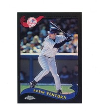 Robin Ventura 2002 Topps Chrome #T25 Black Refractor /100 Yankees Color Match picture