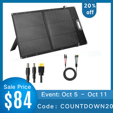 HQST Ultra-Light 100W Foldable Portable Solar Panel | 25% Efficiency, Up to 40% picture