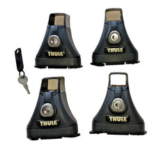 Thule 430 Tracker II (X4) Roof Track Mounted Towers Pack W/TK1 Foot LOCKS & KEY picture