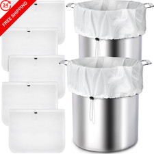 Chumia 5 Pack Brew Bags Reusable Fine Mesh Strainer 22 x 26 inches, White picture