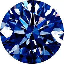 9.5mm Round Blue color Lab grown Diamond VVS1 Clarity Certified Loose Gemstone picture