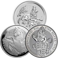 2 oz Silver Coin (Varied Condition, Any Mint) Random Brand picture
