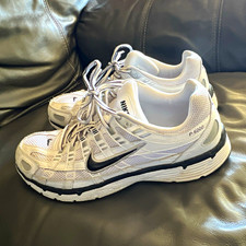 Nike P-6000 Low Top Sneakers White/Metallic Silver/Black original box picture