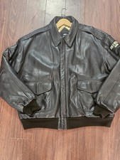 Ltd Edition HBO Band of Brothers Black Type A-2   Leather Bomber Jacket Size XXL picture