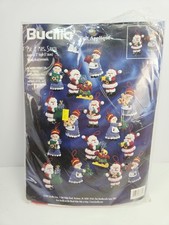 VTG Bucilla Mr & Mrs Santa Felt Ornament Appliqué Kit 83664 New 16 Ornaments picture