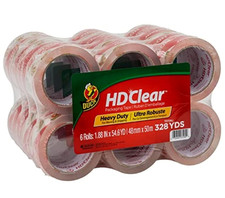 Duck HD Clear Packing Tape Refills - 24 Rolls of Heavy Duty Shipping and Moving picture