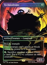 MTG FOIL Technodrome Borderless - Teenage Mutant Ninja Turtles #222 picture