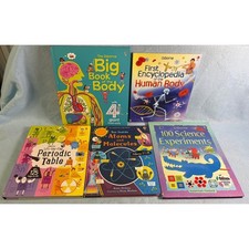 Usborne Science STEM Books Lot of 5 Human Body Periodic Table Atoms Experiments picture