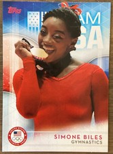 Topps 2016 U.S. Olympic & Paralympic Team Simone Biles Gymnastics Base #38 picture