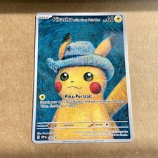 STICKER of Van Gogh Pikachu with Grey Felt Hat 085 - *STICKER NOT CARD* picture