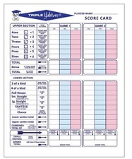 50 Premium Triple Score Sheets Cards Pads Compatible with Yahtzee Game picture