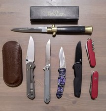 Lot Of 7 Folding Pocket Knives, Cobratec, Benchmark, True, Victorinox, & more picture