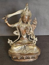 (mp40) Vintage Tibetan/chinese Guan Yin Or Bodhisattva Bronze Statue. 21cm High. picture