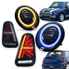 LED Headlights + LED Taillights For 2002-006 MINI Cooper R50 R53 & 2002-2008 R52 picture