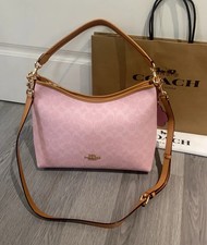 COACH CEL12 Laurel Shoulder Bag In Signature Canvas With Charms Powder Pink US picture