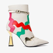 The Tario Cream Leather Ankle Women Boot picture