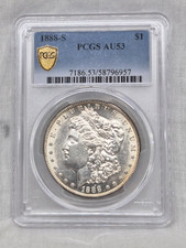 1888-S $1 Morgan Silver Dollar PCGS AU53 picture