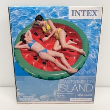 Intex Watermelon Inflatable Island Pool Float 72