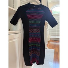 ⁠M Missoni Womens Sheath Dress Size 38 XS Multi Color Geometric Pattern Stretch⁠ picture