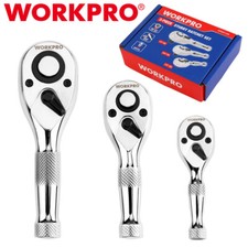 WORKPRO 3PC Stubby Ratchet Set 1/4
