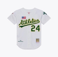 Ricky Henderson #24 Oakland Athletics Cooperstown M&N Jersey-New *VARIOUS SIZES* picture