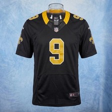 Nike New Orleans Saints Drew Brees Jersey Black Gold NFL On Field Mens Size 48 picture