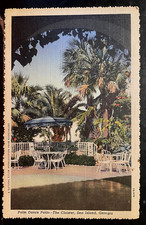 Vintage Postcard 1943 The Cloister, Palm Island Patio, Sea Island, Geogia (GA) picture