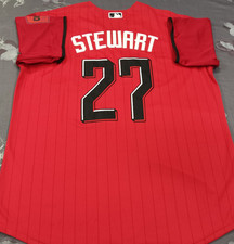 Sal Stewart #27 CIN Reds City Connect Red Cool Base Sewn Stitched Jersey. picture
