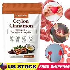 Metabolae Ceylon Cinnamon Capsules With MCT Oil, Non-GMO, Gluten Free 300pcs picture